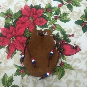 Suede possibility pouch